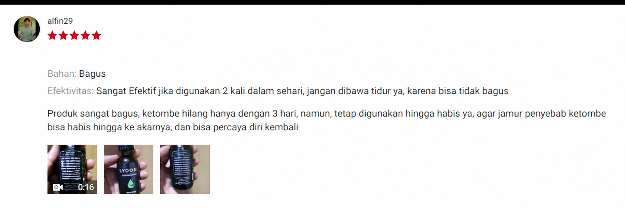 Ulasan pembeli ivogry ketiga